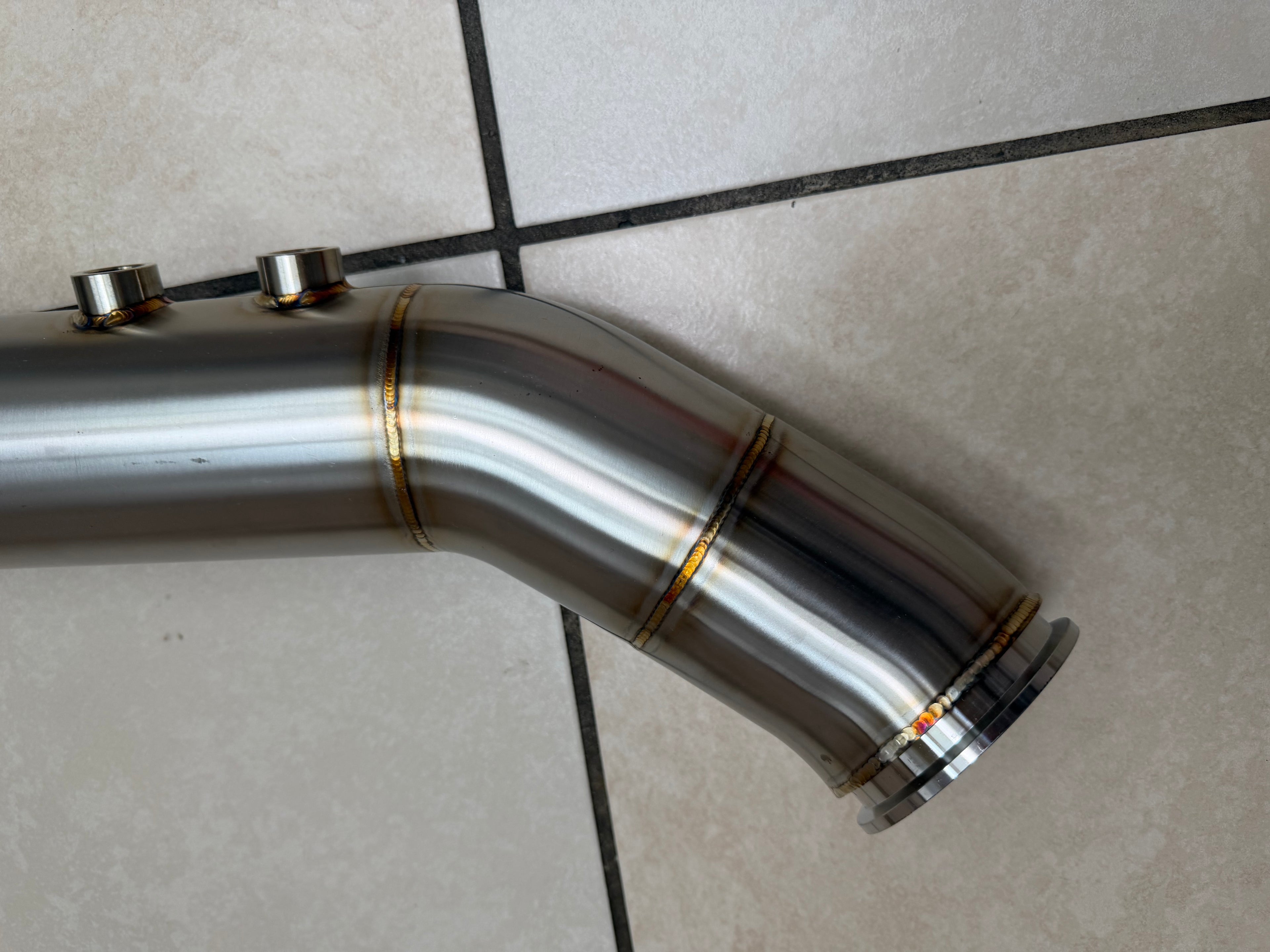 B58 3.5” stainless steel downpipe