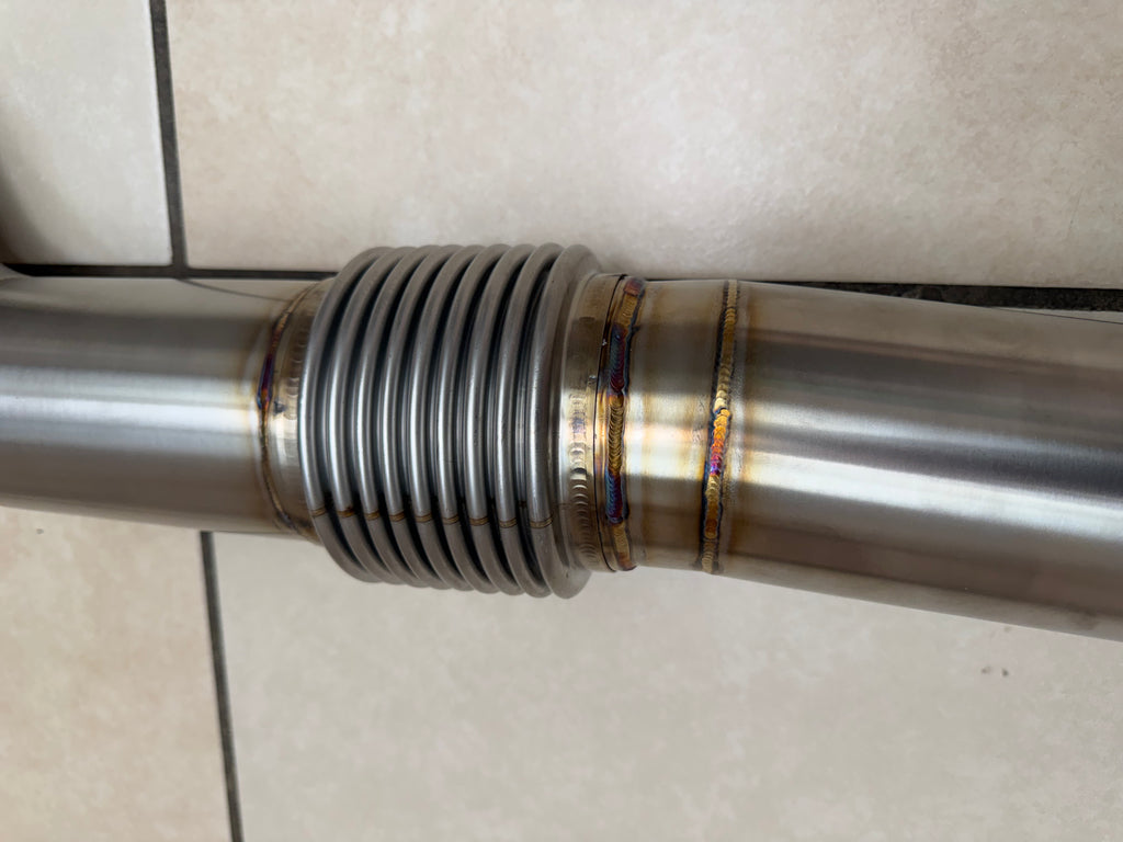 B58 3.5” stainless steel downpipe